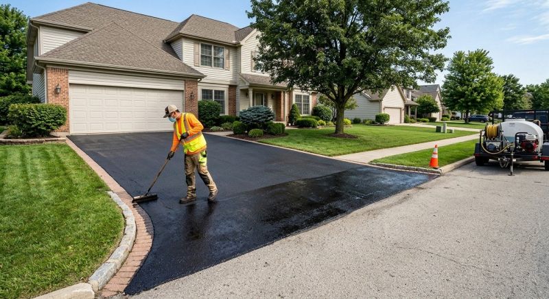 Hot Tar Driveway Sealing in Fort Myers, FL