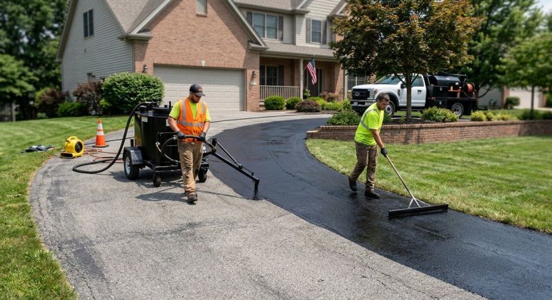 Hot Tar Driveway Sealing in Denver, CO